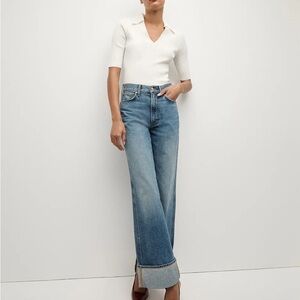 Veronica Beard Taylor Cuffed Wide Leg Jean: New With Tags